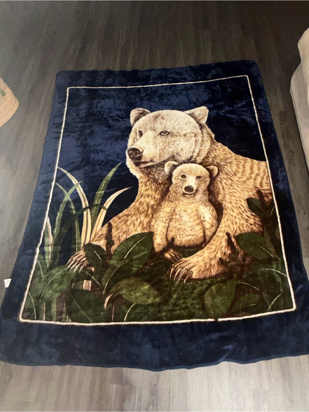 Korean Mink Blanket Queen Size 200x240cm Heavy Plush Mama & Baby Bear J.R.